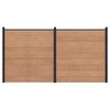 vidaXL Panneau de cl&ocirc;ture 2 pcs WPC et Aluminium Marron