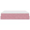 vidaXL Cadre de lit ottoman avec matelas rose 160x200 cm velours