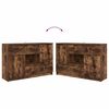 vidaXL Buffet avec tiroir Ch&ecirc;ne fum&eacute; 100 x 30 x 65,6 Bois d'ing&eacute;nierie