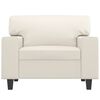vidaXL Fauteuil Cr&egrave;me 60 cm Similicuir