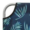 vidaXL Chaise longue avec auvent acier motif de feuilles