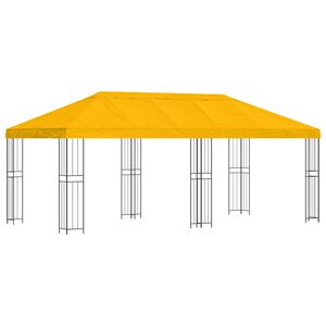 vidaXL Abri de jardin 6 x 3 m Jaune Polyester et Acier 190 gsm