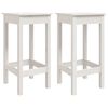 vidaXL Ensemble de bar 3 pcs Blanc Bois de pin massif