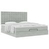 vidaXL Cadre de lit ottoman avec matelas gris clair 200x200 cm velours