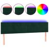 vidaXL T&ecirc;te de lit &agrave; LED Vert fonc&eacute; 180x5x78/88 cm Velours