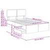 vidaXL Cadre de lit avec tiroir Noir 120 x 200 cm Bois d&rsquo;ing&eacute;nierie