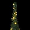 vidaXL Sapin de No&euml;l artificiel pr&eacute;-&eacute;clair&eacute; avec guirlandes vert 150cm