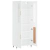 vidaXL Buffet haut Blanc 69,5x34x180 cm Bois d'ing&eacute;nierie