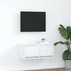 vidaXL Meuble TV blanc 60x31x25,5 cm bois d'ing&eacute;nierie