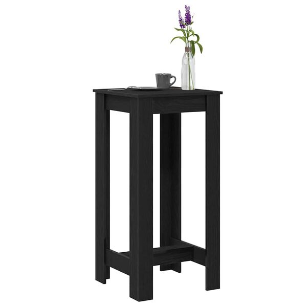 vidaXL Table de bar Ch&ecirc;ne noir 51 x 50 x 103,5 cm Bois d'ing&eacute;nierie