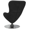 vidaXL Fauteuil œuf Noir 63 x 73 x 90 cm Velours