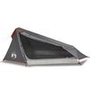 vidaXL Tente de camping tunnel 1 personne gris et orange imperméable