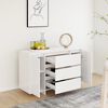 vidaXL Buffet avec 3 tiroirs Blanc 120x41x75 cm Bois d'ingénierie