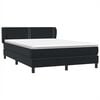vidaXL Sommier &agrave; lattes de lit avec matelas noir 160x220 cm velours