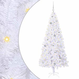 vidaXL Sapin de No&euml;l artificiel avec 300 LED Blanc 180 cm PVC et Acier