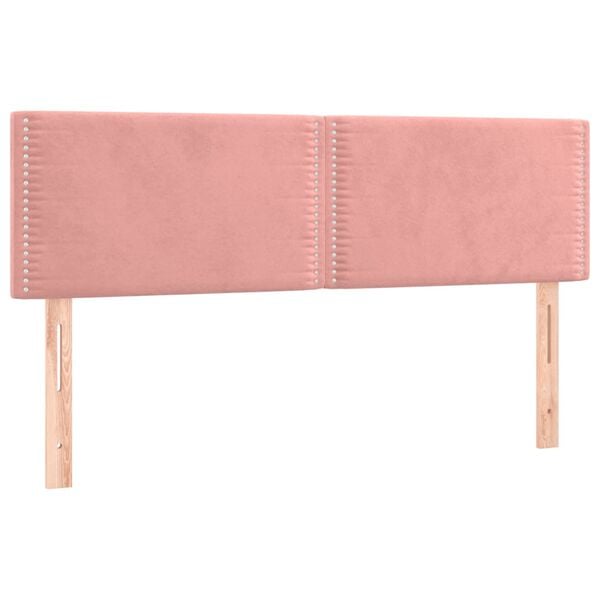 vidaXL T&ecirc;tes de lit Rose 144 x 5 x 78/88 cm Velours