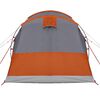 vidaXL Tente de camping tunnel 3 personnes gris et orange imperméable