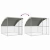 vidaXL Kennel pour Chiens 4 pcs Argent&eacute; 8 x 2 x 2 m Acier