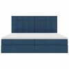 vidaXL Lit avec rangement et matelas Bleu 200 x 200 cm Polyester