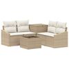 vidaXL Ensemble de Canap&eacute;s 6 pc Beige et blanc cr&egrave;me 55 x 55 x 37 cm
