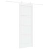 vidaXL Porte coulissante 78 x 202 cm Bois d'ing&eacute;nierie Blanc
