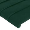 vidaXL T&ecirc;te de lit Vert fonc&eacute; 90x5x78/88 cm Velours