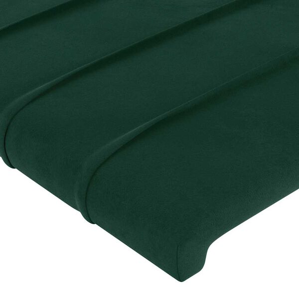 vidaXL T&ecirc;te de lit Vert fonc&eacute; 90x5x78/88 cm Velours