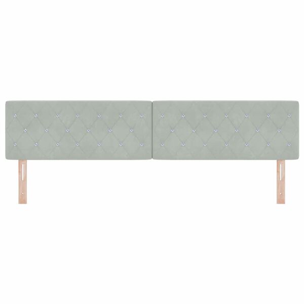 vidaXL T&ecirc;te de lit avec t&ecirc;te de lit Gris clair 200 cm Cuir synth&eacute;tique