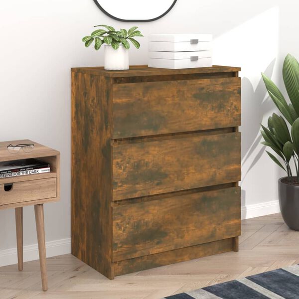 vidaXL Buffet Chêne fumé 60x35x76 cm Bois d'ingénierie