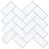 vidaXL Carreau en chevron 10 pcs Blanc gris 30 x 30 cm