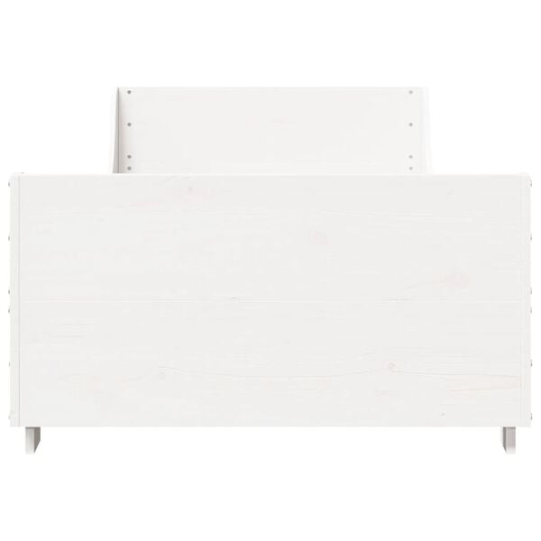 vidaXL Cadre de lit sans matelas blanc 100x200 cm bois de pin massif