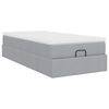 vidaXL Cadre de lit ottoman et matelas gris clair 90x190 cm tissu