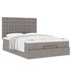 VidaXL Cadre de lit ottoman avec matelas taupe 140x190 cm tissu