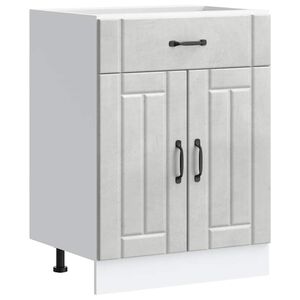 vidaXL Armoire de cuisine Lucca gris b&eacute;ton bois ing&eacute;nierie
