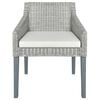 vidaXL Chaises à manger avec coussins lot de 2 gris rotin naturel