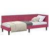 vidaXL Cadre de lit d'angle Rouge bordeaux 80 x 200 cm Velours