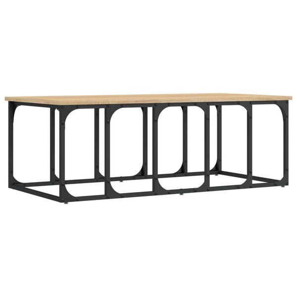 vidaXL Table basse ch&ecirc;ne sonoma 100x50x35,5 cm bois d'ing&eacute;nierie