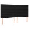 vidaXL T&ecirc;te de lit Noir 180x5x118/128 cm Tissu