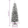 vidaXL Sapin de No&euml;l artificiel mince avec neige floqu&eacute;e 150 cm PVC/PE