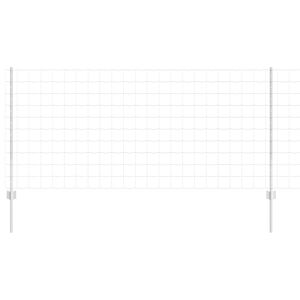 vidaXL Cl&ocirc;ture Euro avec poteau 10 x 1 m Acier galvanis&eacute; Argent&eacute;
