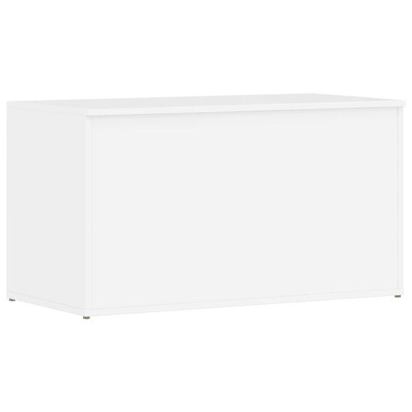 vidaXL Coffre de rangement Blanc brillant 84x42x46cm Bois d'ingénierie