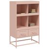 vidaXL Buffet haut rose 68x39x111,5 cm acier