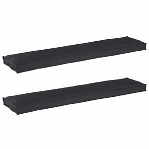 vidaXL Set de coussins de palette 2 pcs Noir 180 x 40 x 8 cm