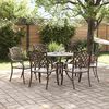vidaXL Ensemble de salle &agrave; manger pour jardin 7 pcs Bronze Aluminium