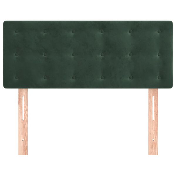 vidaXL T&ecirc;te de lit Vert fonc&eacute; 100x5x78/88 cm Velours