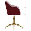 vidaXL Chaise pivotante de salle &agrave; manger Rouge bordeaux Velours