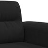 vidaXL Canap&eacute; &agrave; 3 places Noir 180 cm Tissu microfibre