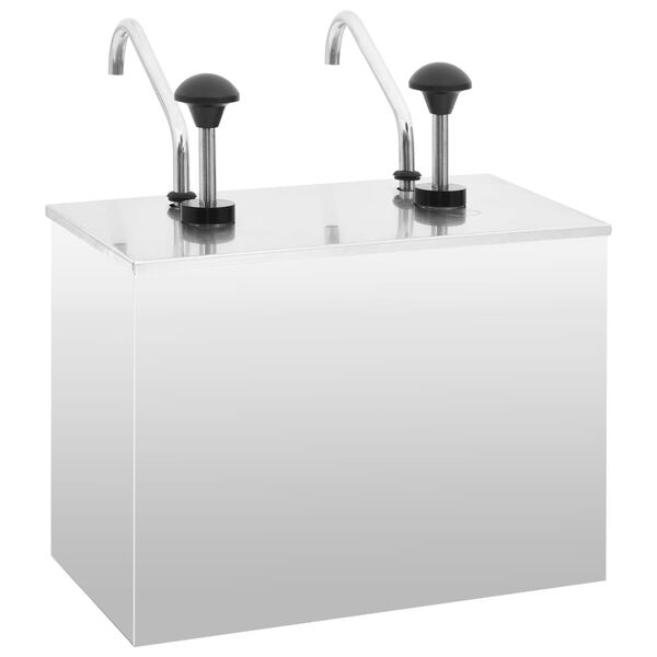 vidaXL Distributeur de sauces Acier inoxydable 2 x 3,5 L