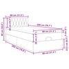 vidaXL Cadre de lit ottoman avec matelas gris clair 80x200 cm tissu