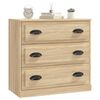 vidaXL Buffet ch&ecirc;ne sonoma 70x35,5x67,5 cm bois d'ing&eacute;nierie
